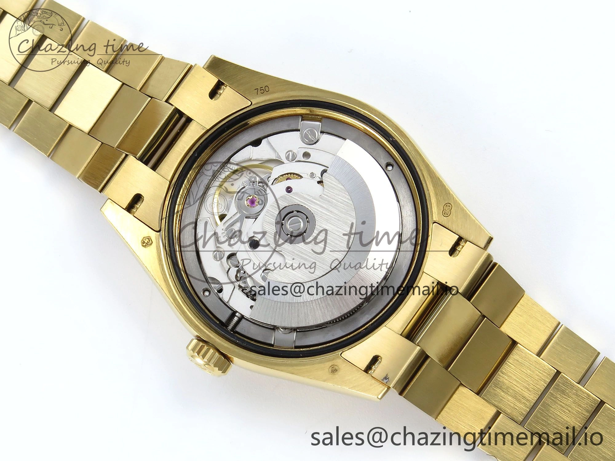 Day Date 36 YG 128238 KF 1:1 Best Edition Turquoise Dial on President Bracelet A2836 (Gain Weight)