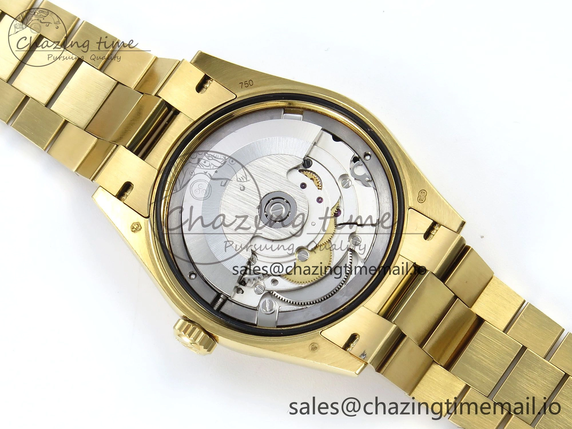 Day Date 36 YG 128238 KF 1:1 Best Edition Turquoise Dial on President Bracelet A2836 (Gain Weight)