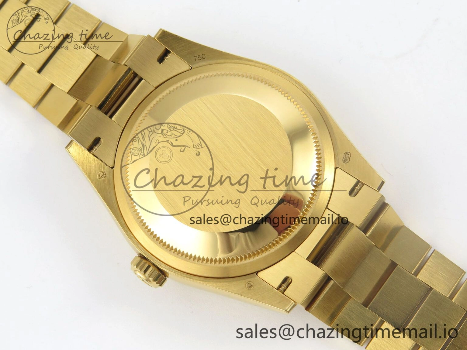 Day Date 36 YG 128238 KF 1:1 Best Edition YG Crystal Dial on President Bracelet A2836 (Gain Weight)
