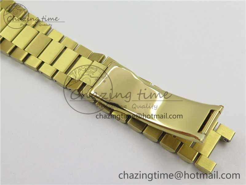 Day-Date 36 YG 128239 Bp Maker Best Edition Green Dial Crystral Markers on YG President Bracelet