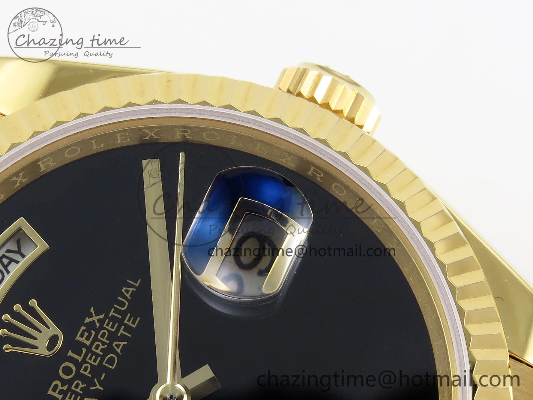 Day Date 36 YG RAF 1:1 Best Edition Black Oman Dial on YG Bracelet A2836