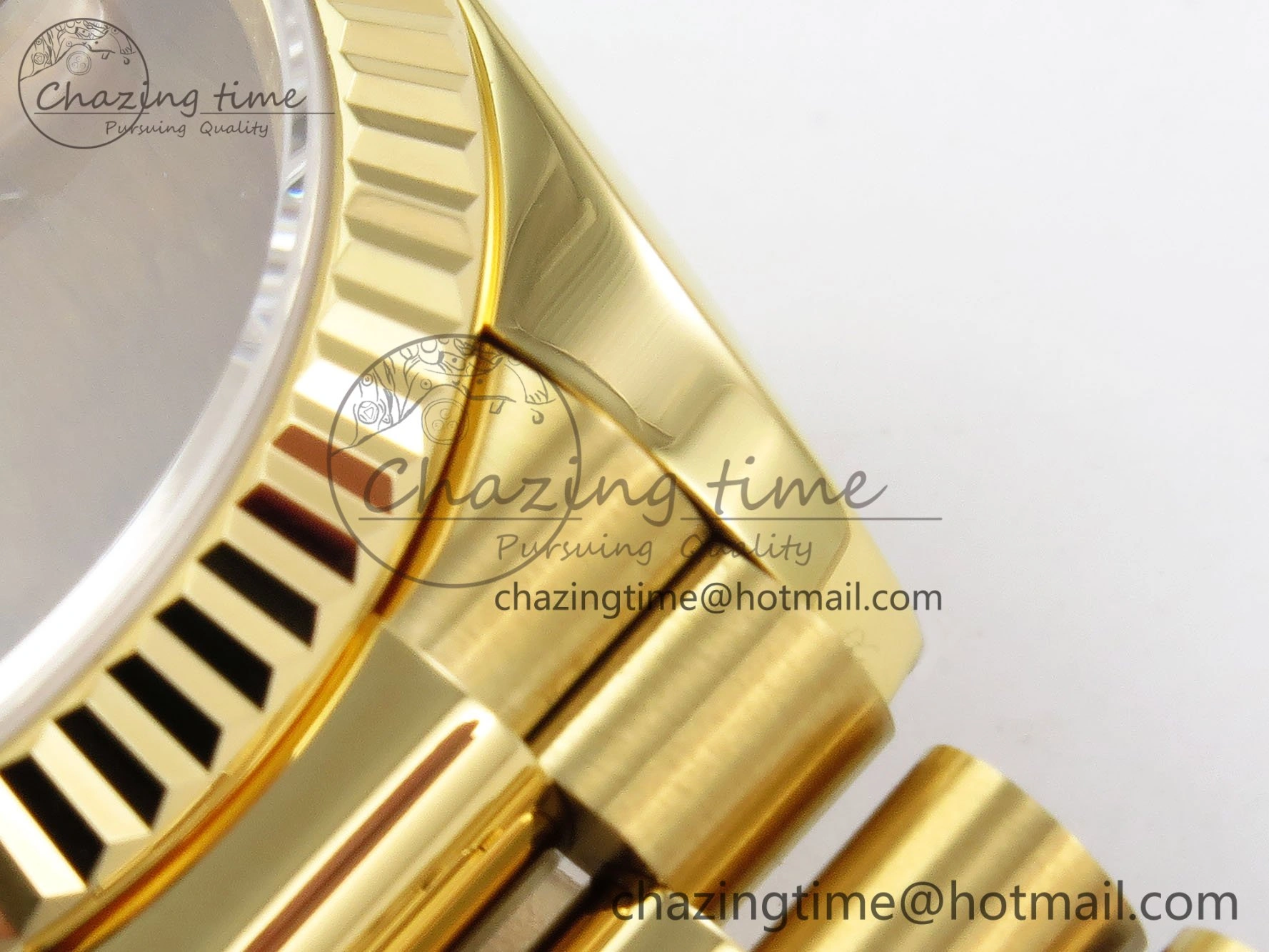 Day Date 36 YG RAF 1:1 Best Edition Brown Oman Dial on YG Bracelet A2836