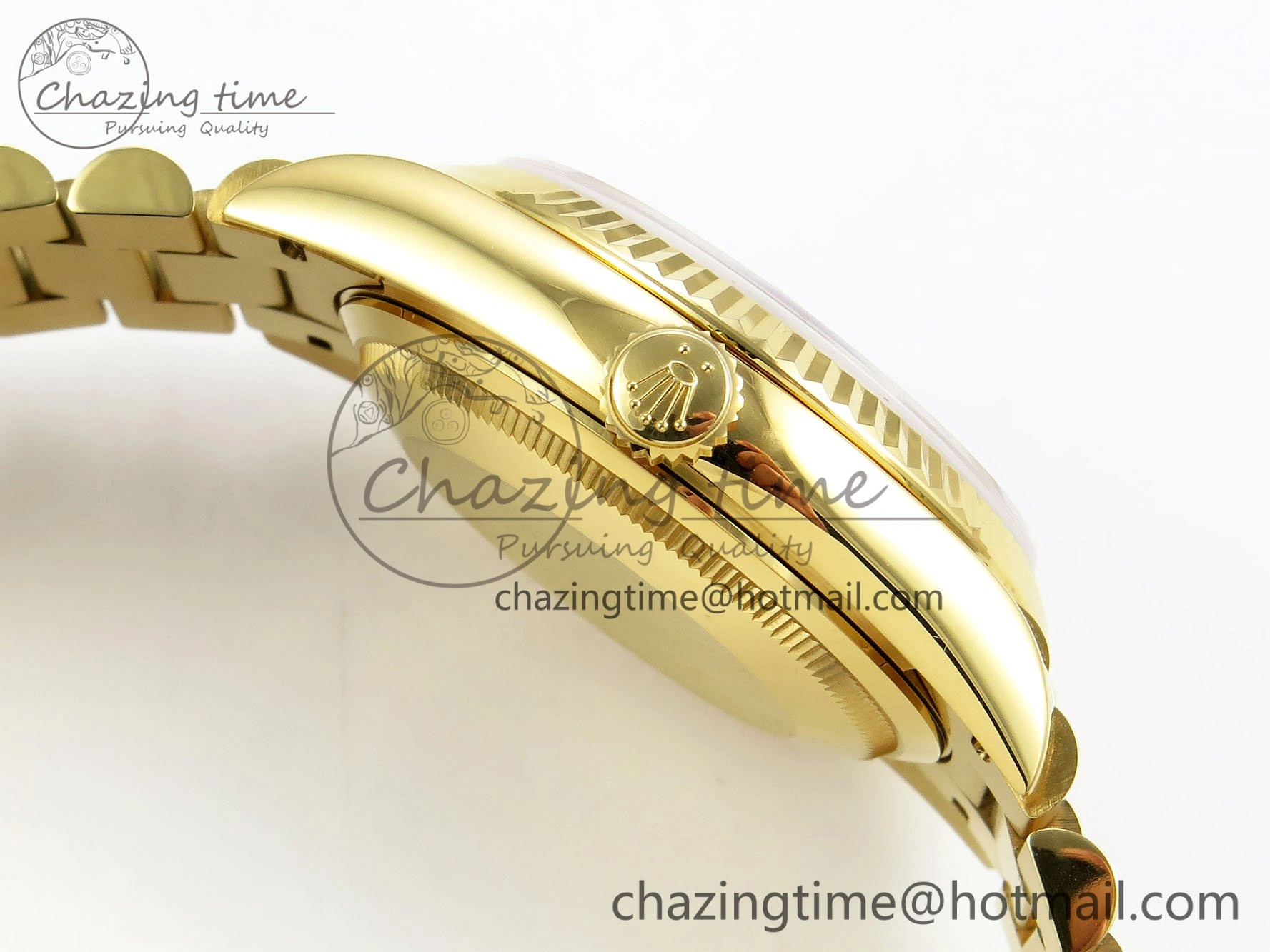 Day Date 36 YG RAF 1:1 Best Edition Green Stone Roman Dial on YG Bracelet A2836