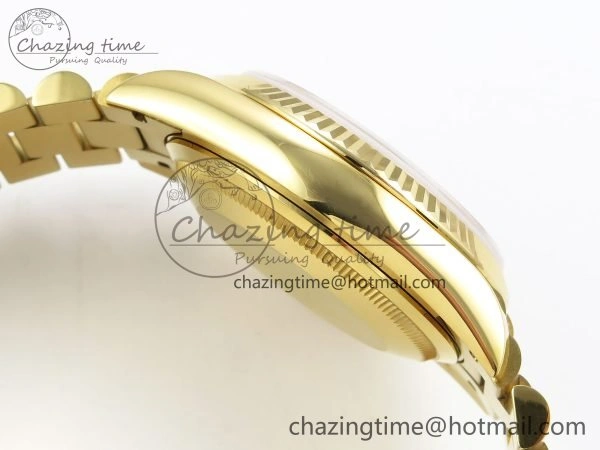 Day Date 36 YG RAF 1:1 Best Edition Green Stone Roman Dial on YG Bracelet A2836