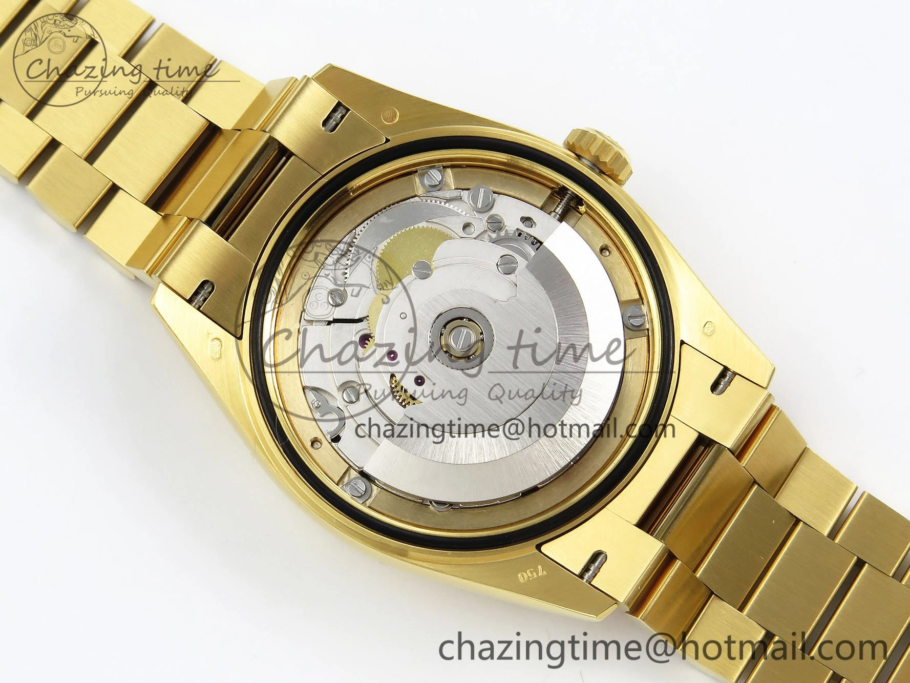 Day Date 36 YG RAF 1:1 Best Edition Green Stone Roman Dial on YG Bracelet A2836