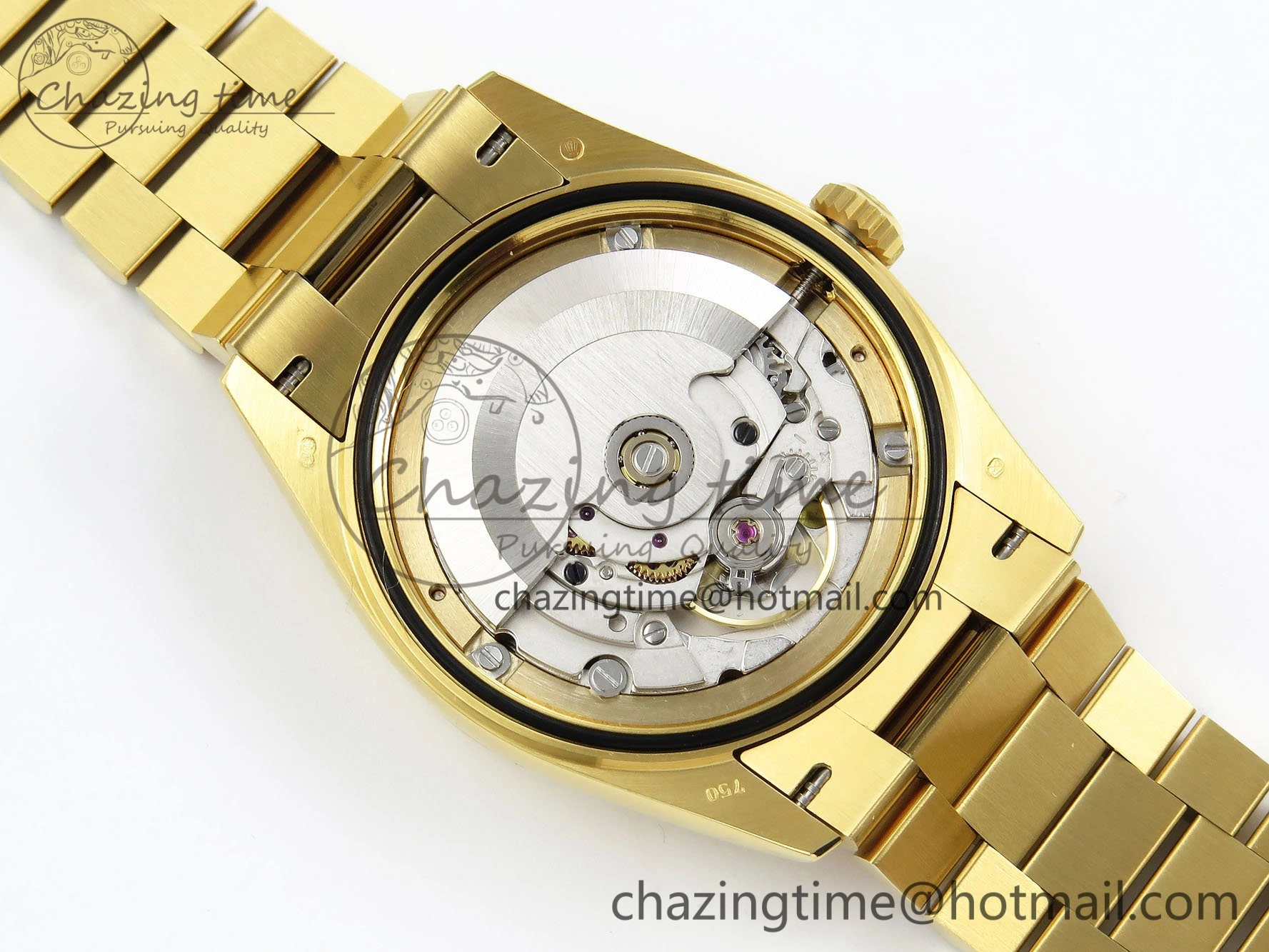 Day Date 36 YG RAF 1:1 Best Edition Green Stone Roman Dial on YG Bracelet A2836