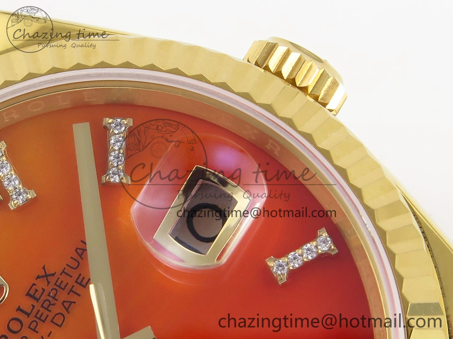 Day Date 36 YG RAF 1:1 Best Edition Red Carnelian Dial on YG Bracelet A2836