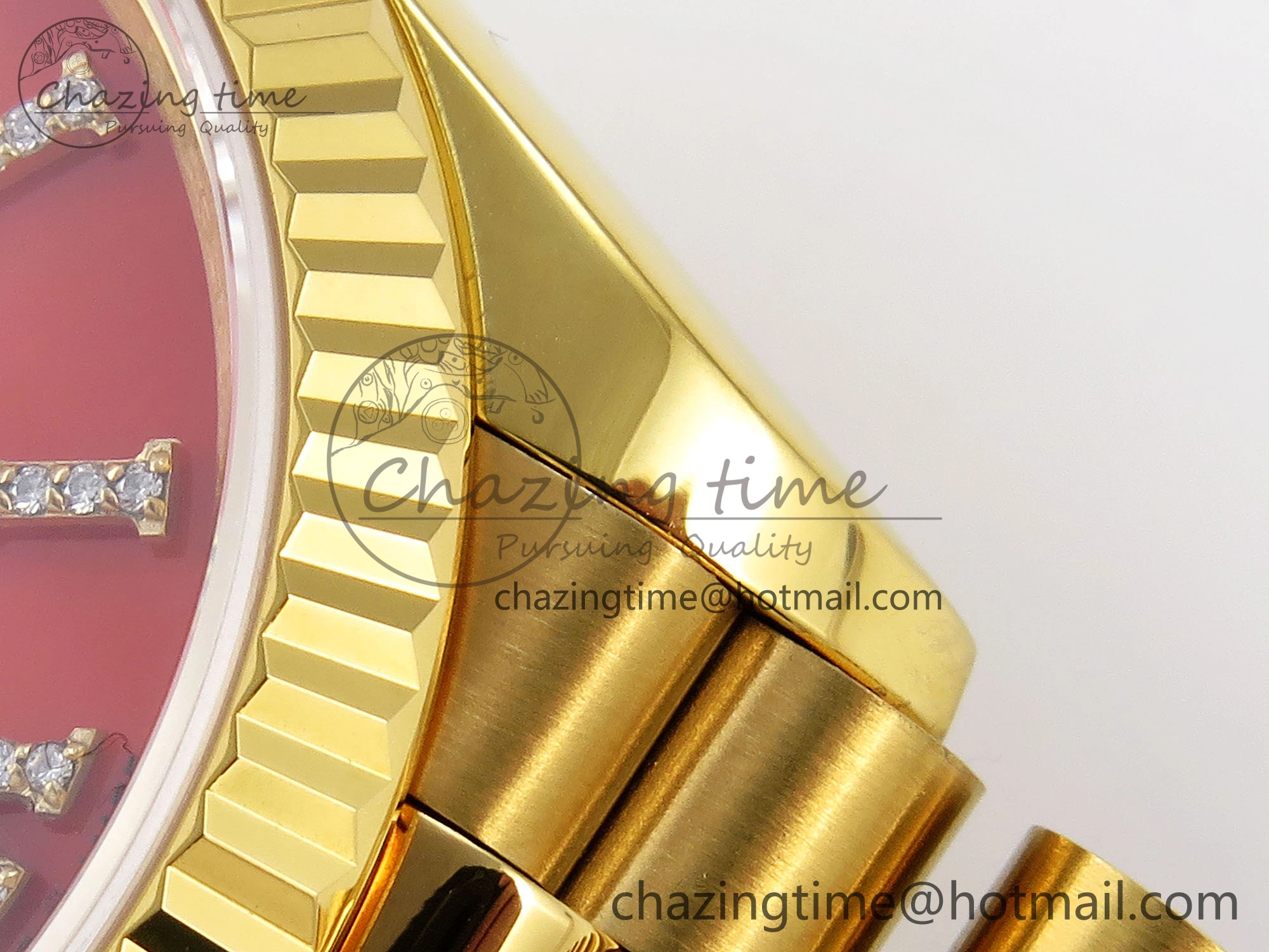 Day Date 36 YG RAF 1:1 Best Edition Red Carnelian Dial on YG Bracelet A2836