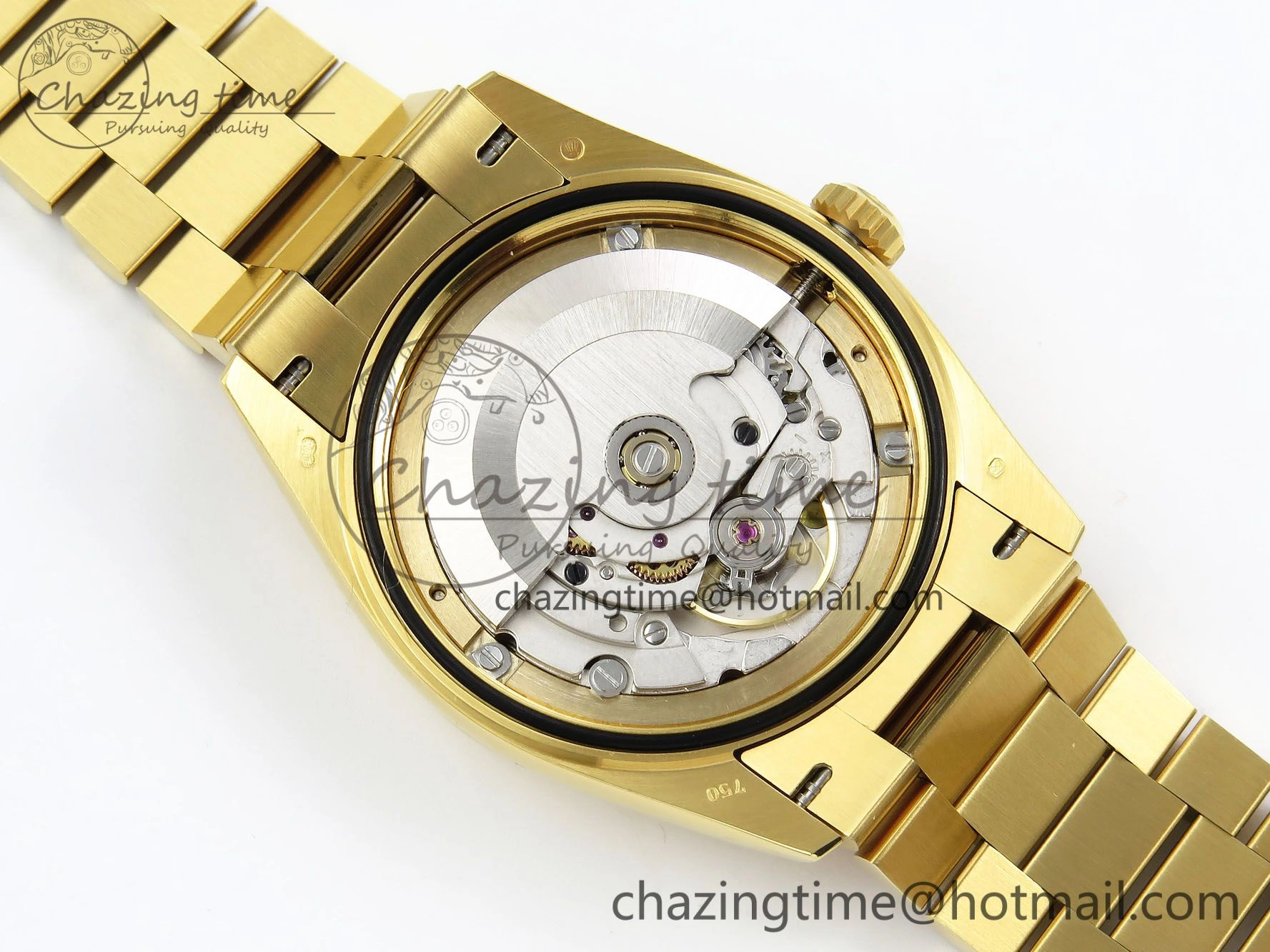 Day Date 36 YG RAF Best Edition Brown Wave Dial on YG Bracelet A2836