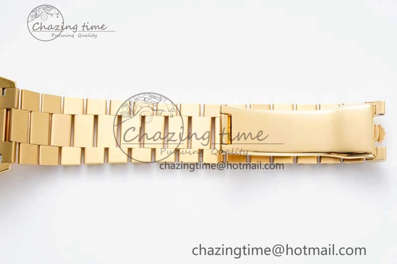 Day Date 36 YG RAF Best Edition Brown Wave Dial on YG Bracelet A2836