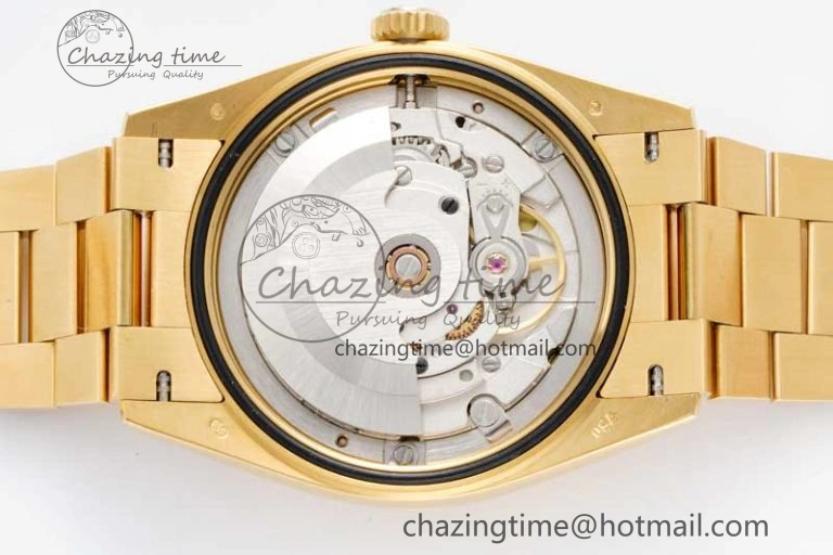Day Date 36 YG RAF Best Edition Green Wave Dial on YG Bracelet A2836