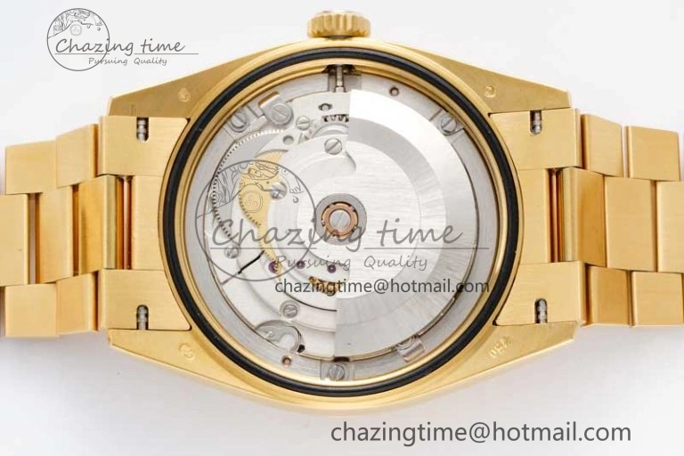 Day Date 36 YG RAF Best Edition Green Wave Dial on YG Bracelet A2836