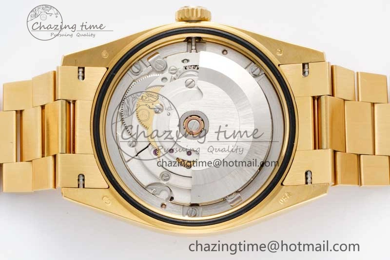 Day Date 36 YG RAF Best Edition Green Wave Dial on YG Bracelet A2836