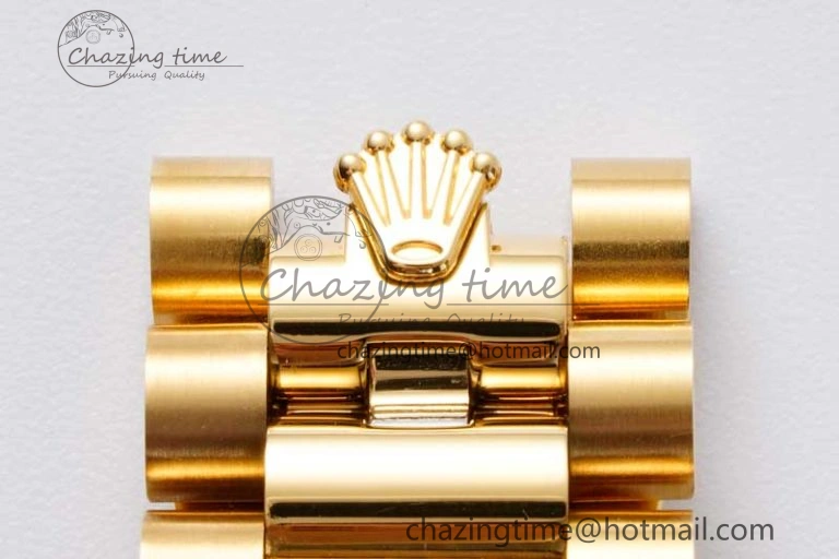 Day Date 36 YG RAF Best Edition Green Wave Dial on YG Bracelet A2836