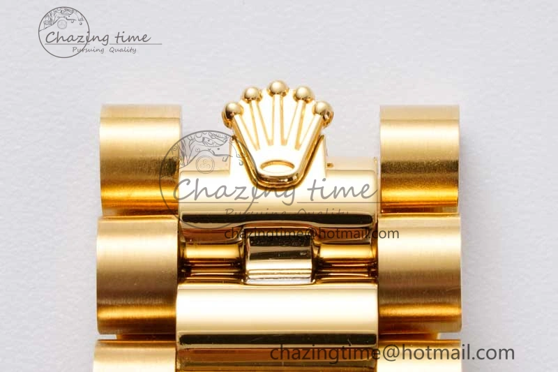 Day Date 36 YG RAF Best Edition Green Wave Dial on YG Bracelet A2836
