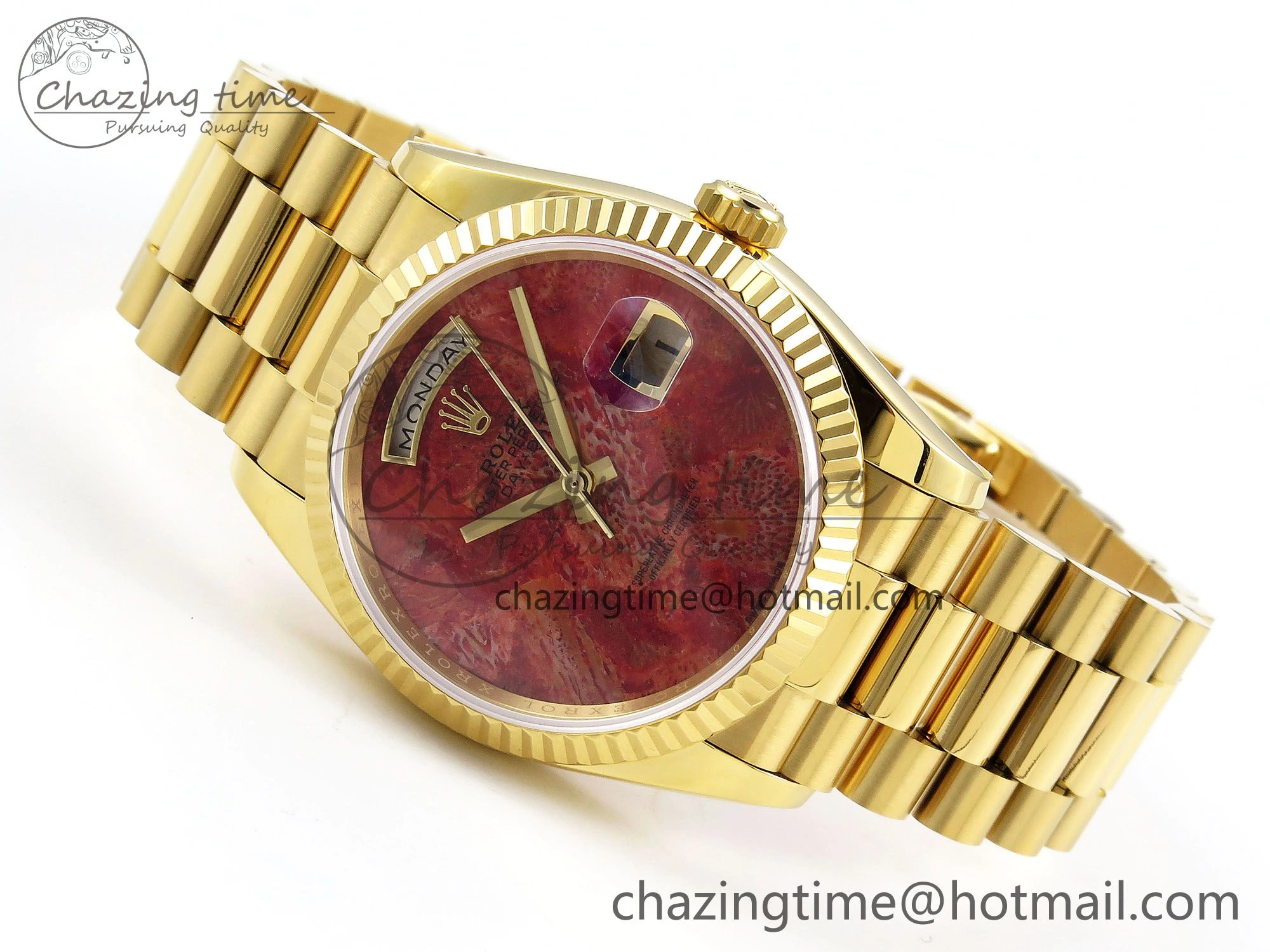 Day Date 36 YG RAF Best Edition Rock Dial on YG Bracelet A2836