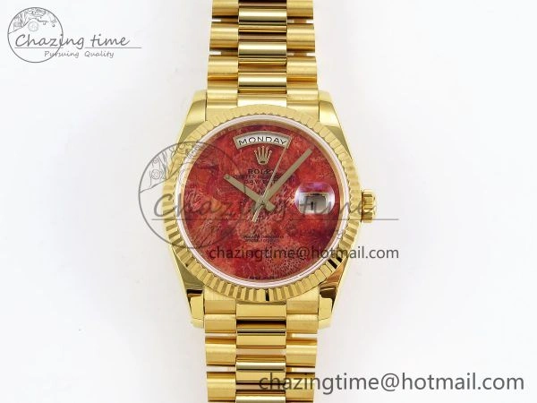 Day Date 36 YG RAF Best Edition Rock Dial on YG Bracelet A2836