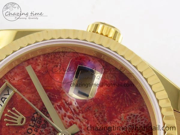 Day Date 36 YG RAF Best Edition Rock Dial on YG Bracelet A2836