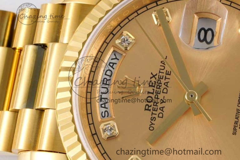 Day Date 36 YG RAF Best Edition YG Diamonds Dial on YG Bracelet A2836