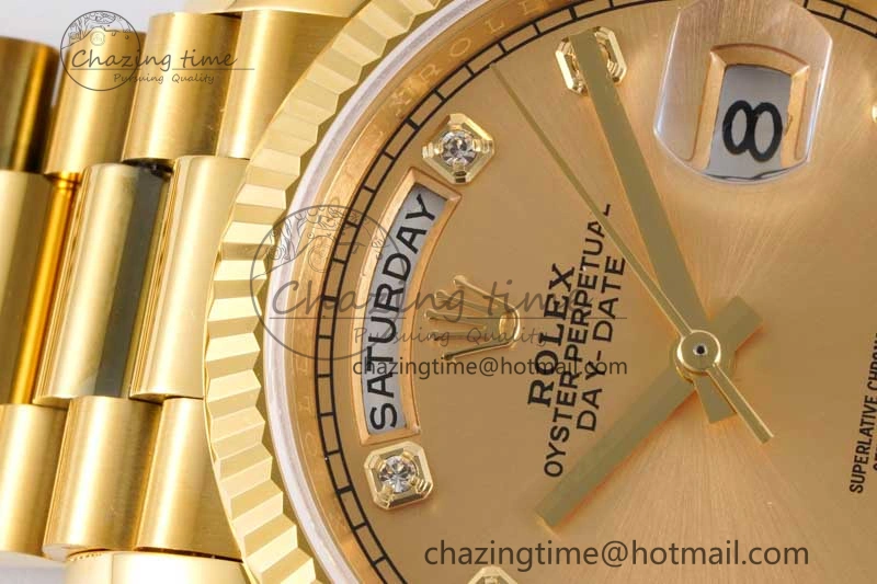 Day Date 36 YG RAF Best Edition YG Diamonds Dial on YG Bracelet A2836