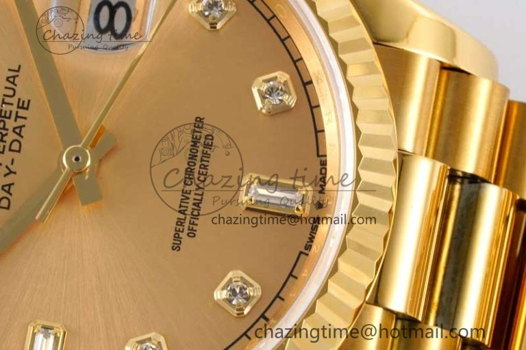 Day Date 36 YG RAF Best Edition YG Diamonds Dial on YG Bracelet A2836