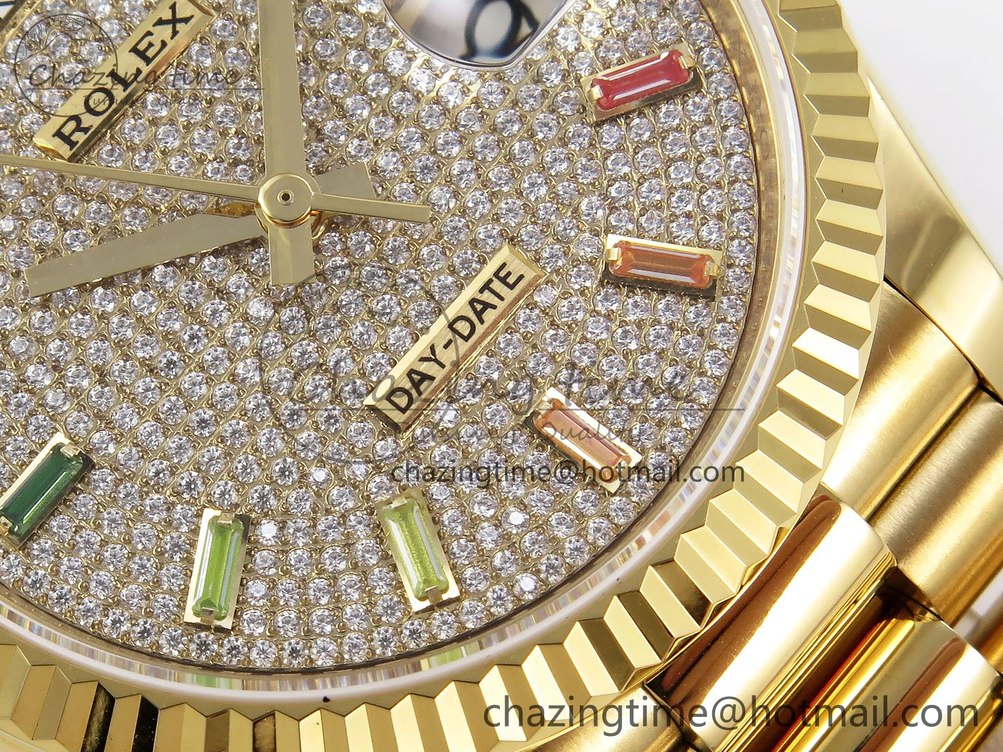 Day Date 36 YG TWSF Best Edition Diamonds Dial on YG Bracelet A2836