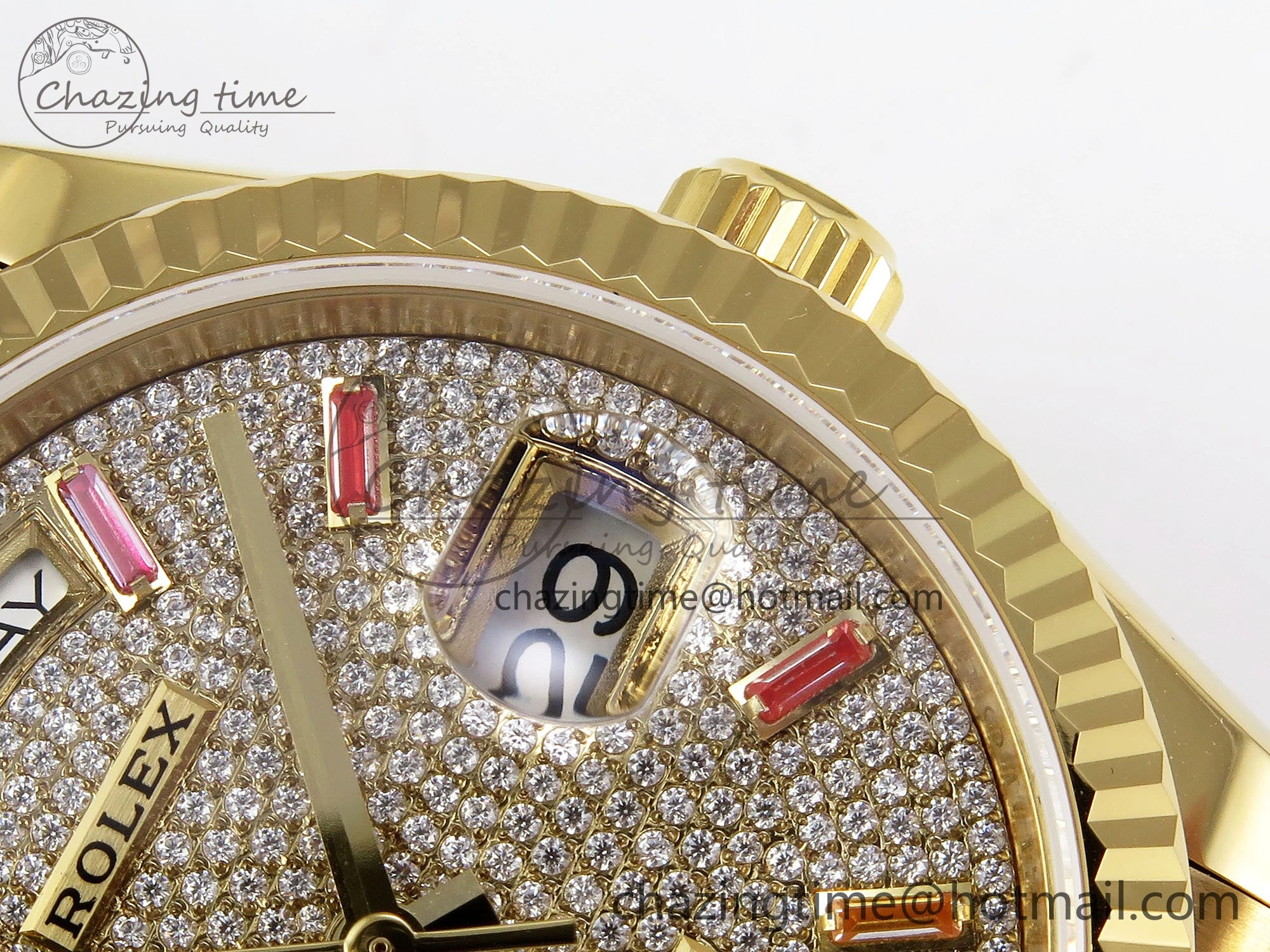 Day Date 36 YG TWSF Best Edition Diamonds Dial on YG Bracelet A2836