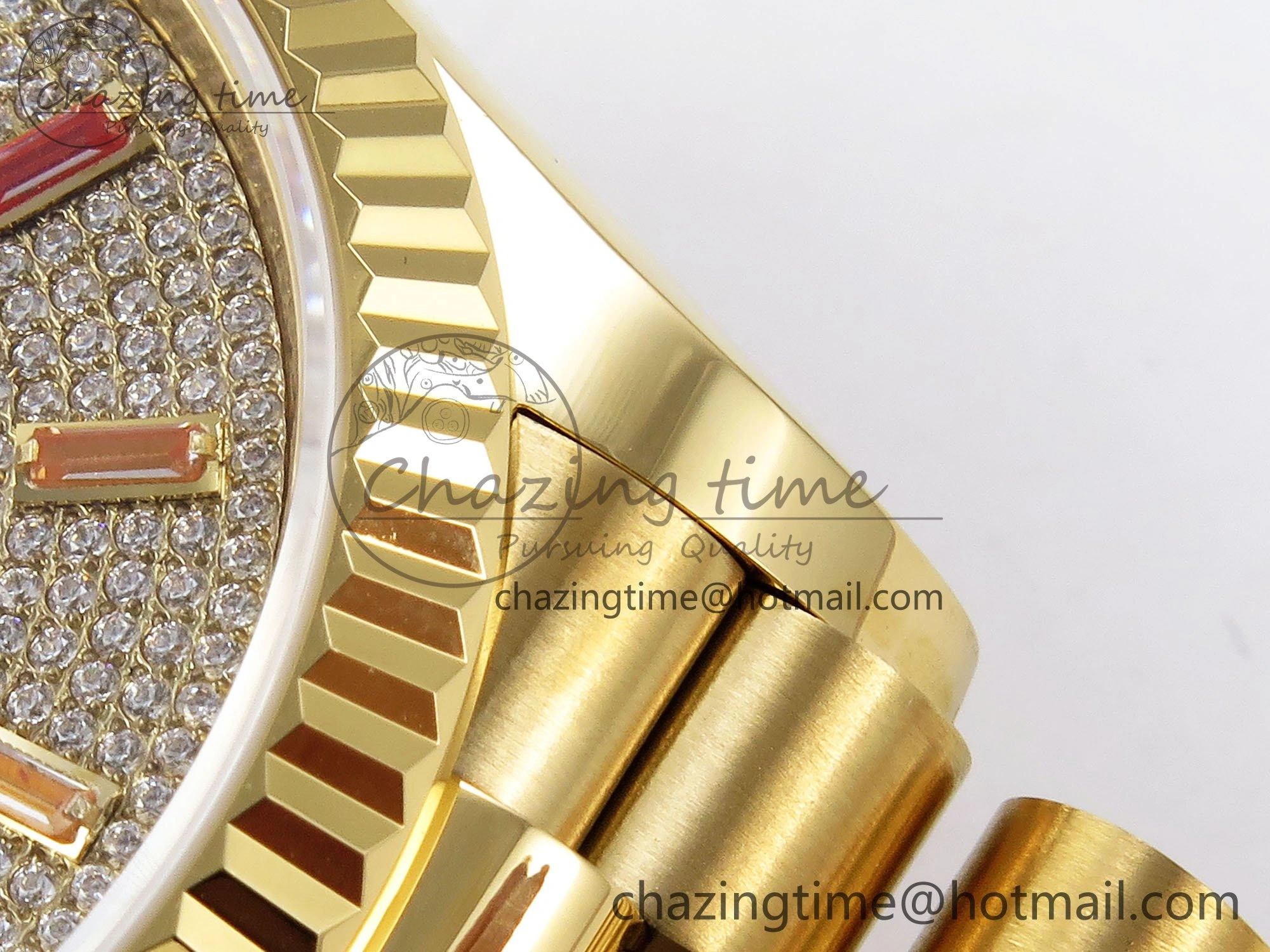 Day Date 36 YG TWSF Best Edition Diamonds Dial on YG Bracelet A2836