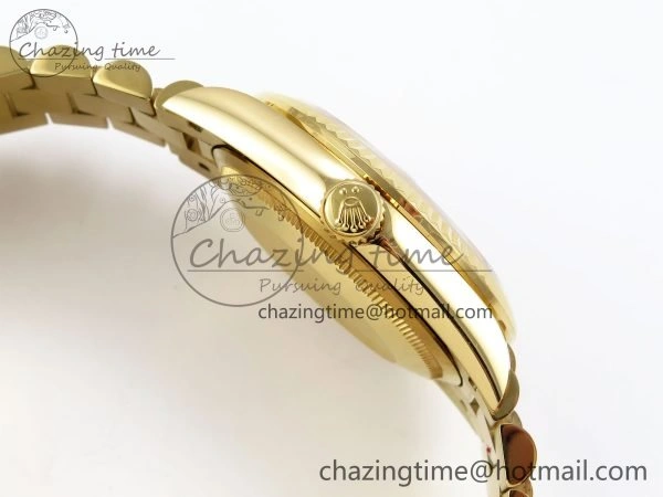 Day Date 36 YG TWSF Best Edition Green Dial on YG Bracelet A2836