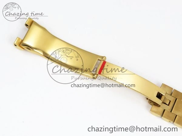 Day Date 36 YG TWSF Best Edition Orange Red Roman Diamonds Dial on YG Bracelet A2836