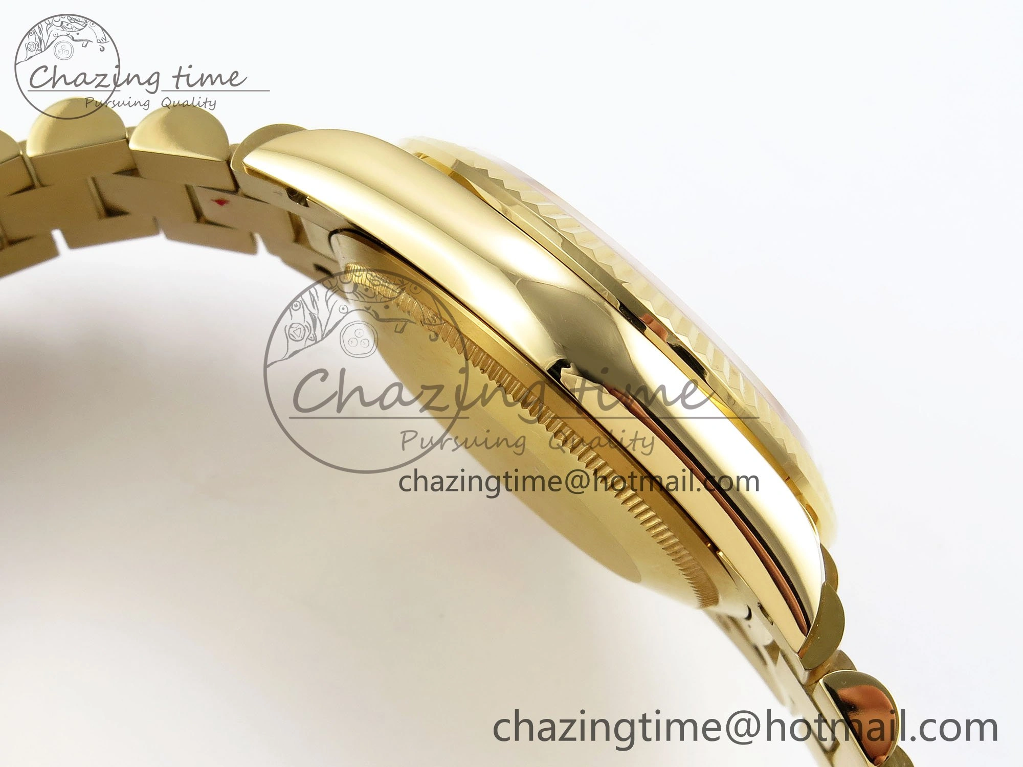Day Date 36 YG TWSF Best Edition White Roman Dial on YG Bracelet A2836