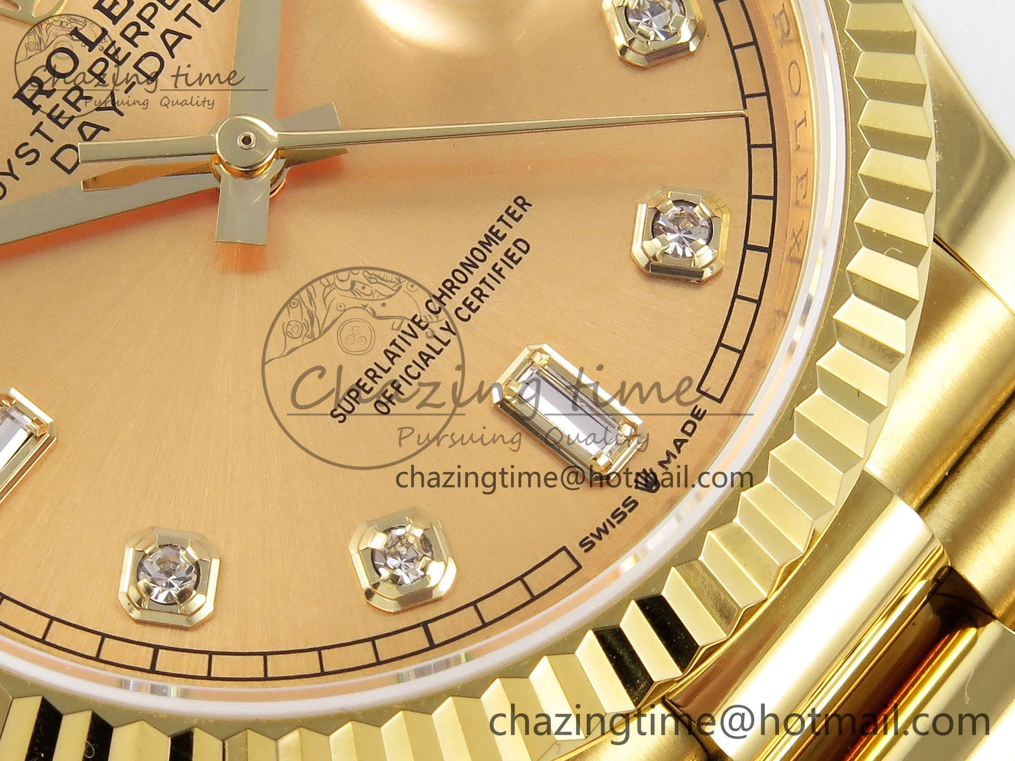 Day Date 36 YG TWSF Best Edition YG Diamonds Dial on YG Bracelet A2836