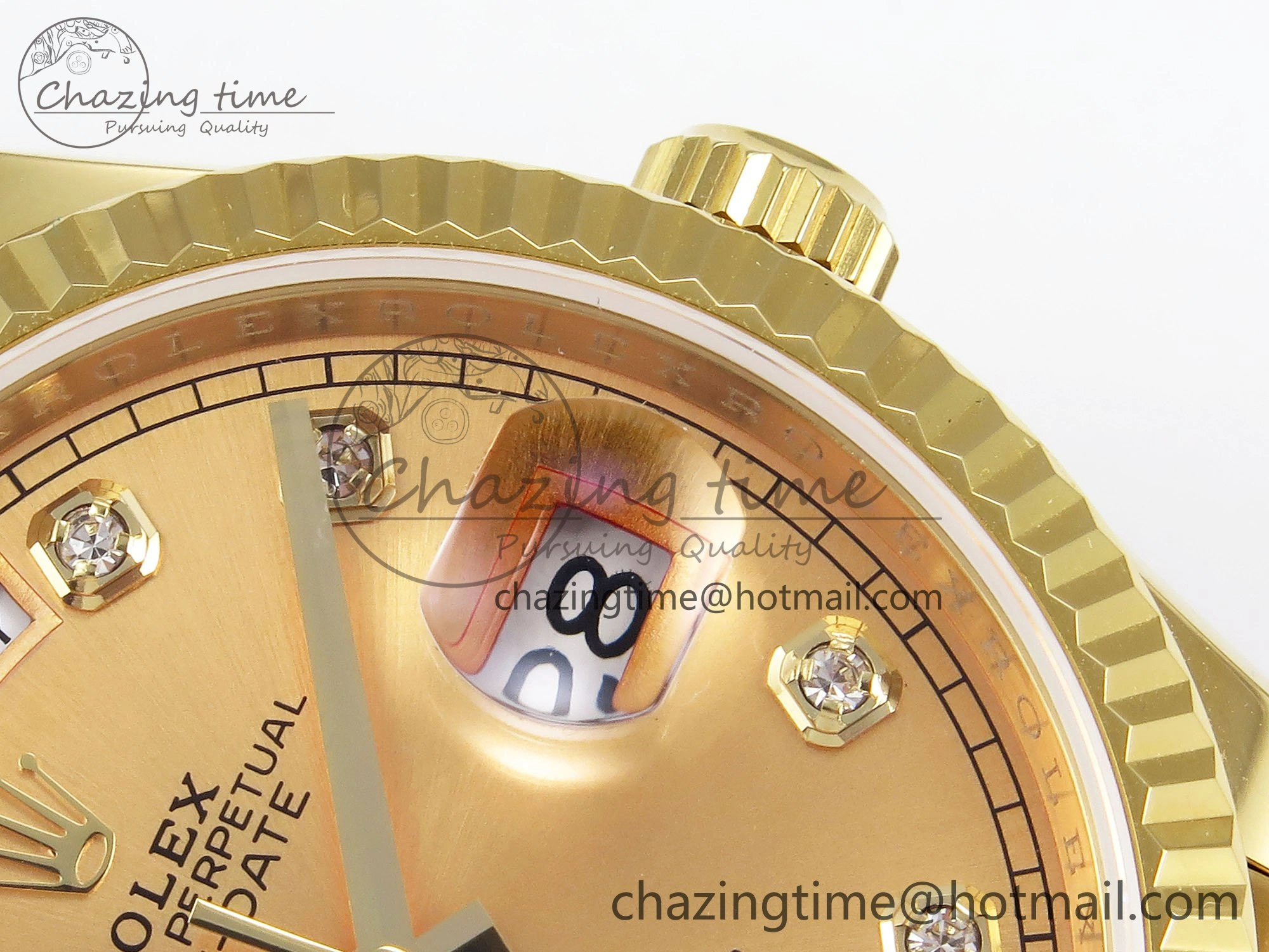 Day Date 36 YG TWSF Best Edition YG Diamonds Dial on YG Bracelet A2836