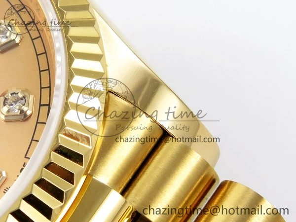 Day Date 36 YG TWSF Best Edition YG Diamonds Dial on YG Bracelet A2836