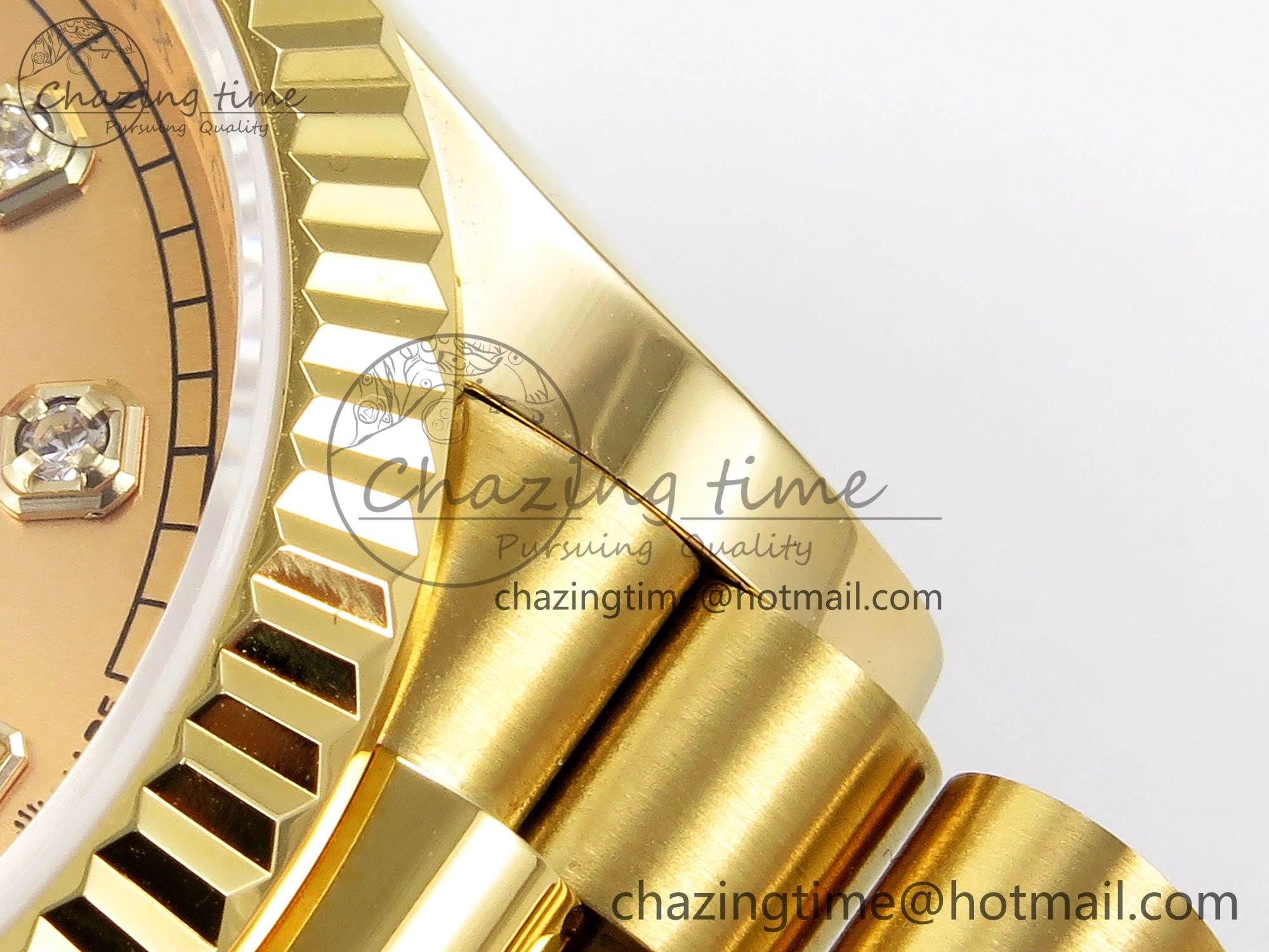 Day Date 36 YG TWSF Best Edition YG Diamonds Dial on YG Bracelet A2836