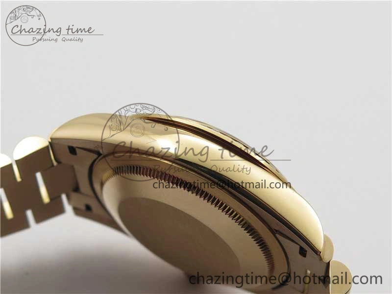 Day-Date 36mm 128235 RG Crystal BP Best Edition RG Crystal Marker Dial on RG President Bracelet A2836