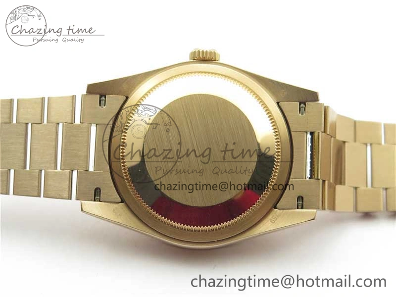 Day-Date 36mm 128235 RG Crystal BP Best Edition RG Crystal Marker Dial on RG President Bracelet A2836