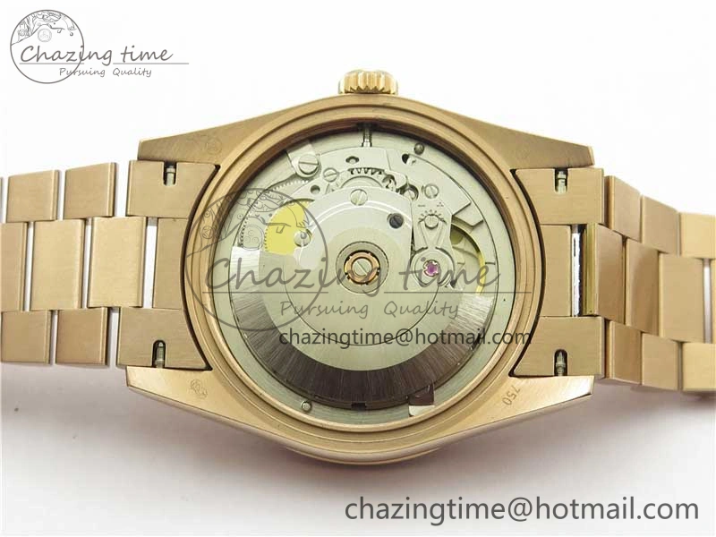 Day-Date 36mm 128235 RG Crystal BP Best Edition RG Crystal Marker Dial on RG President Bracelet A2836