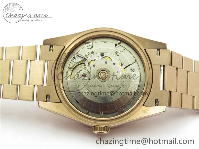 Day-Date 36mm 128235 RG Crystal BP Best Edition RG Crystal Marker Dial on RG President Bracelet A2836