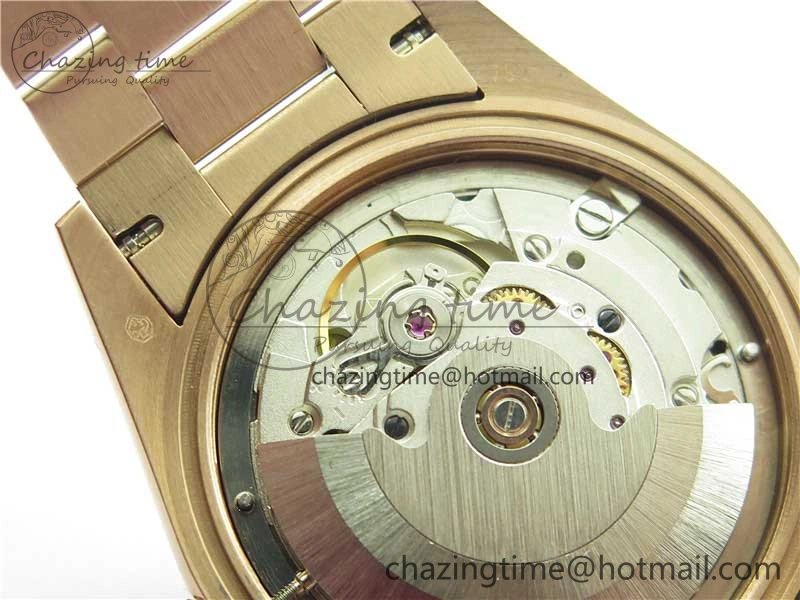 Day-Date 36mm 128235 RG Crystal BP Best Edition RG Crystal Marker Dial on RG President Bracelet A2836