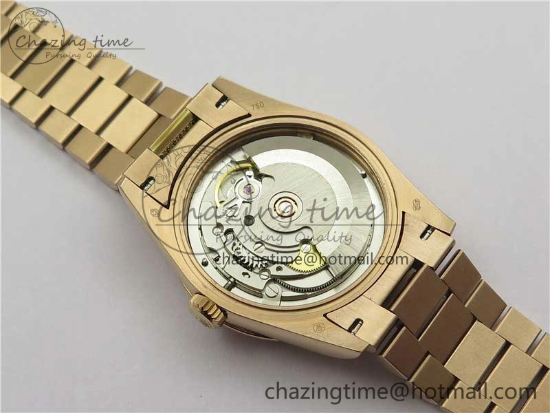 Day-Date 36mm 128235 RG Crystal BP Best Edition RG Crystal Marker Dial on RG President Bracelet A2836