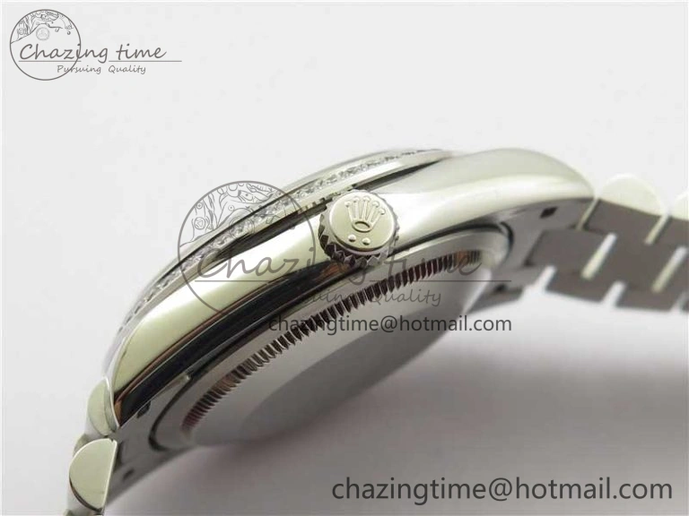 Day-Date 36mm 128239 SS Crystal BP Best Edition Blue Crystal Marker Dial on SS President Bracelet A2836