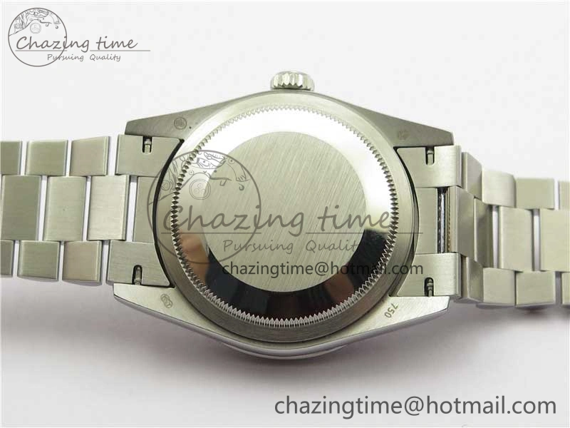Day-Date 36mm 128239 SS Crystal BP Best Edition Blue Crystal Marker Dial on SS President Bracelet A2836