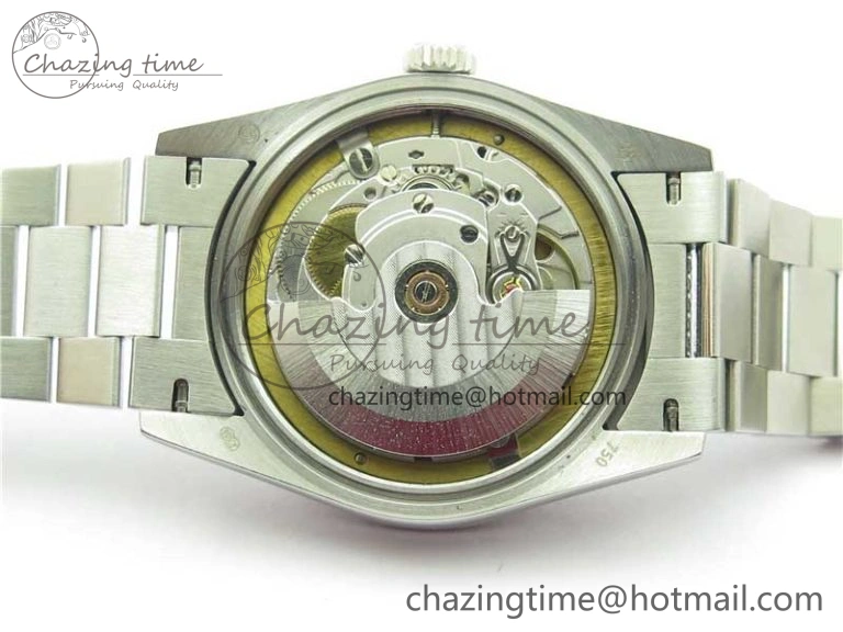 Day-Date 36mm 128239 SS Crystal BP Best Edition Blue Crystal Marker Dial on SS President Bracelet A2836