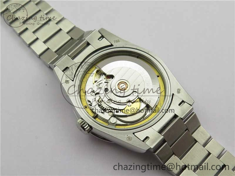 Day-Date 36mm 128239 SS Crystal BP Best Edition Blue Crystal Marker Dial on SS President Bracelet A2836