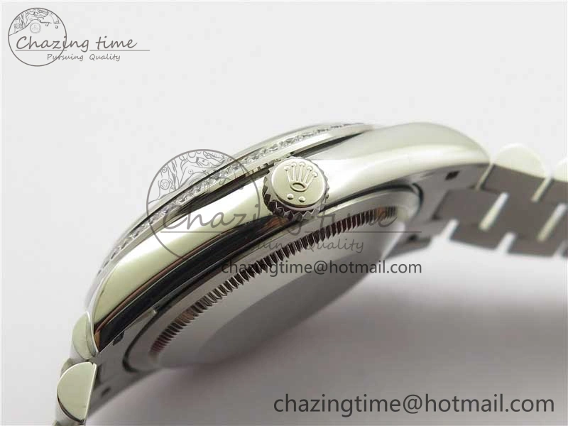 Day-Date 36mm 128239 SS Crystal BP Best Edition Gray Crystal Marker Dial on SS President Bracelet A2836