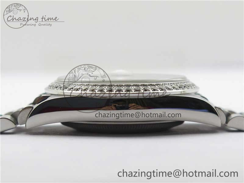 Day-Date 36mm 128239 SS Crystal BP Best Edition Silver Crystal Marker Dial on SS President Bracelet A2836