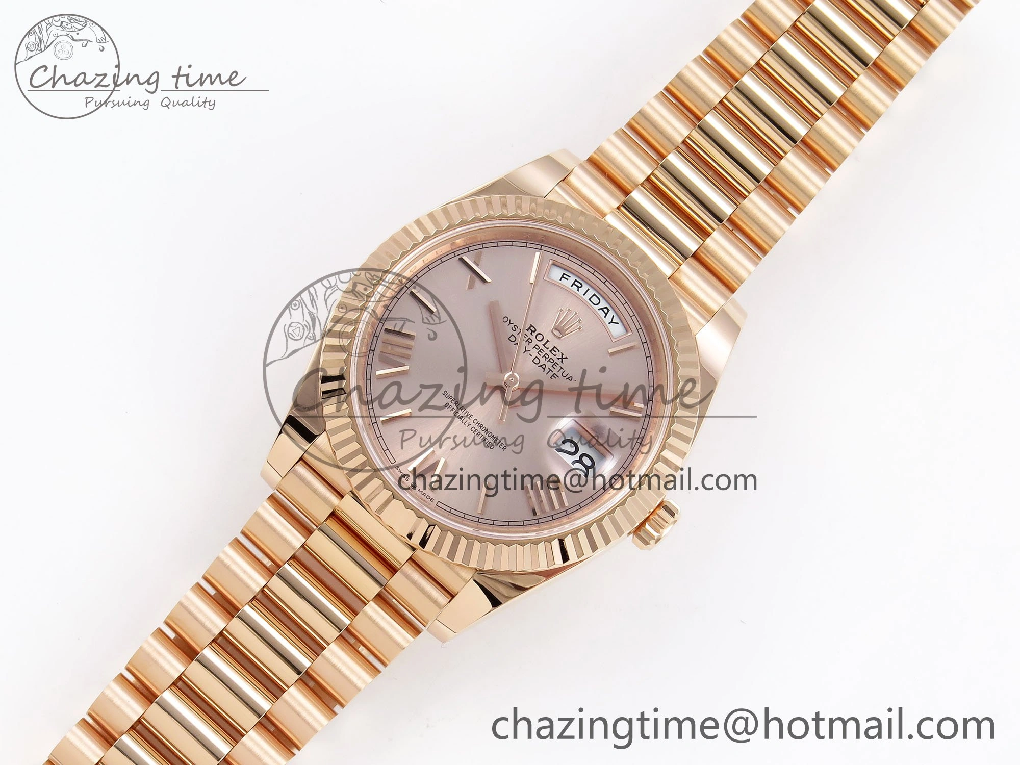 Day Date 40 RG 228235 ARF 1:1 Best Edition RG Roman Dial on President Bracelet VR3255