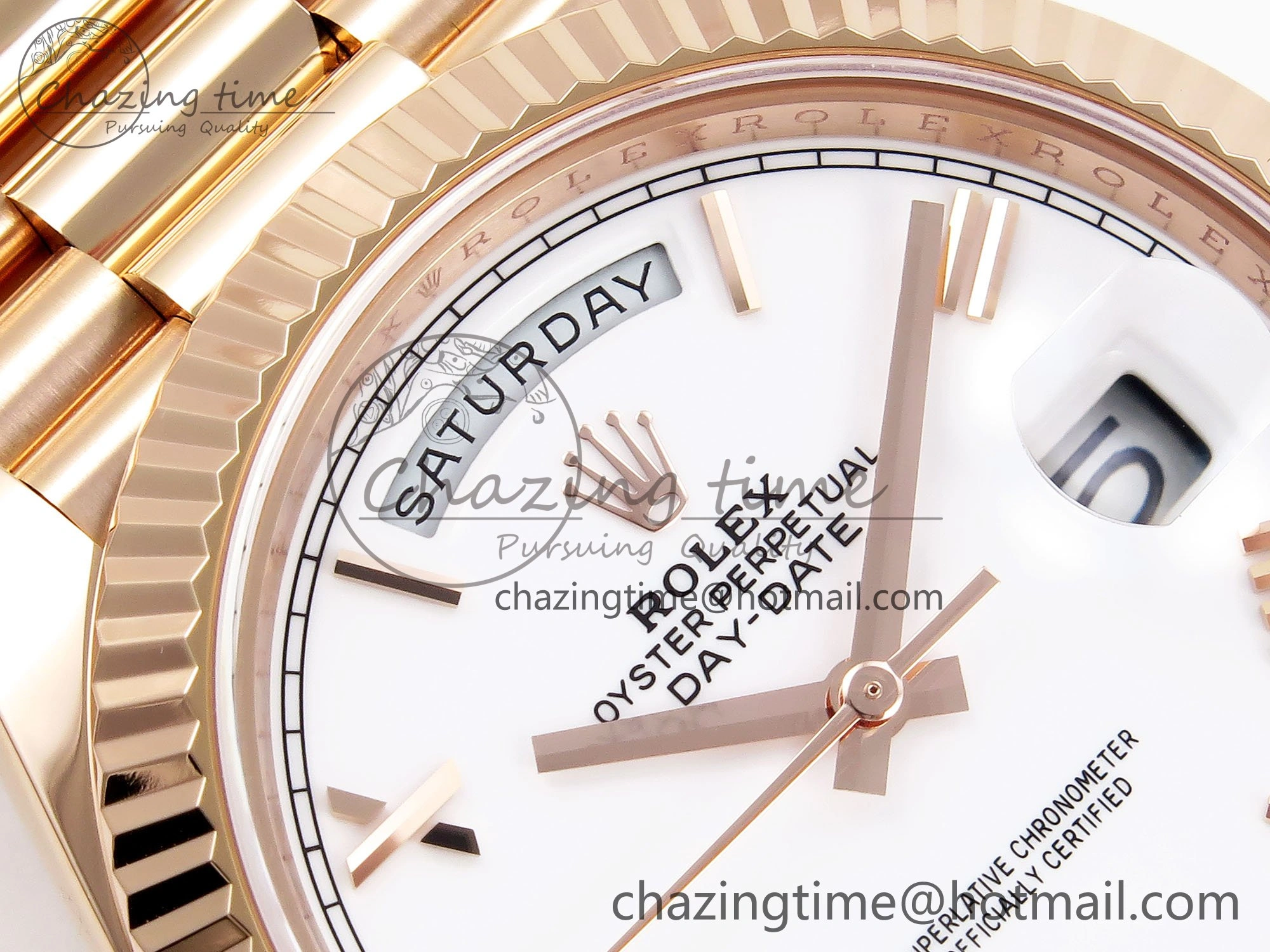 Day Date 40 RG 228235 ARF 1:1 Best Edition White Roman Dial on President Bracelet VR3255
