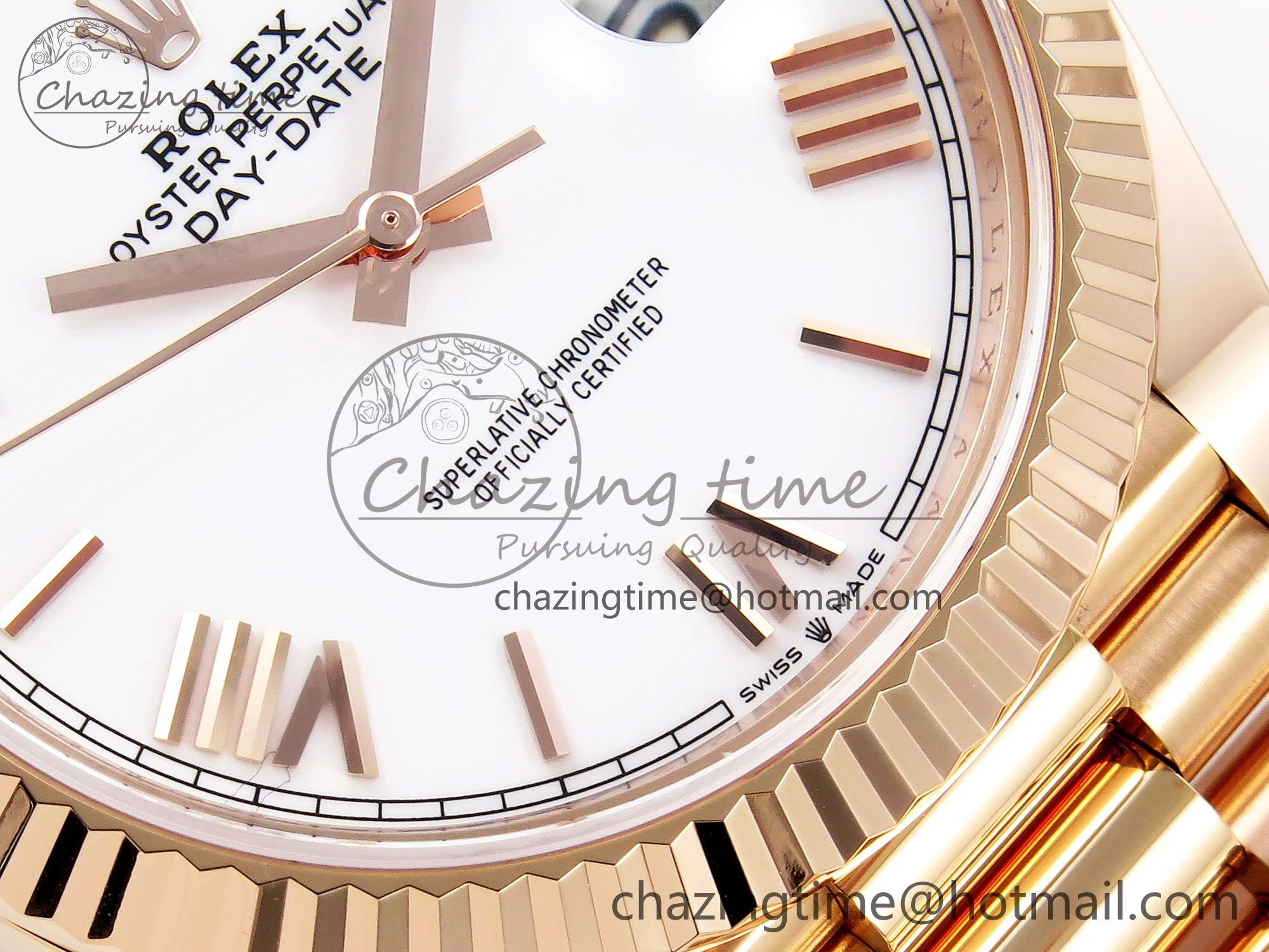 Day Date 40 RG 228235 ARF 1:1 Best Edition White Roman Dial on President Bracelet VR3255